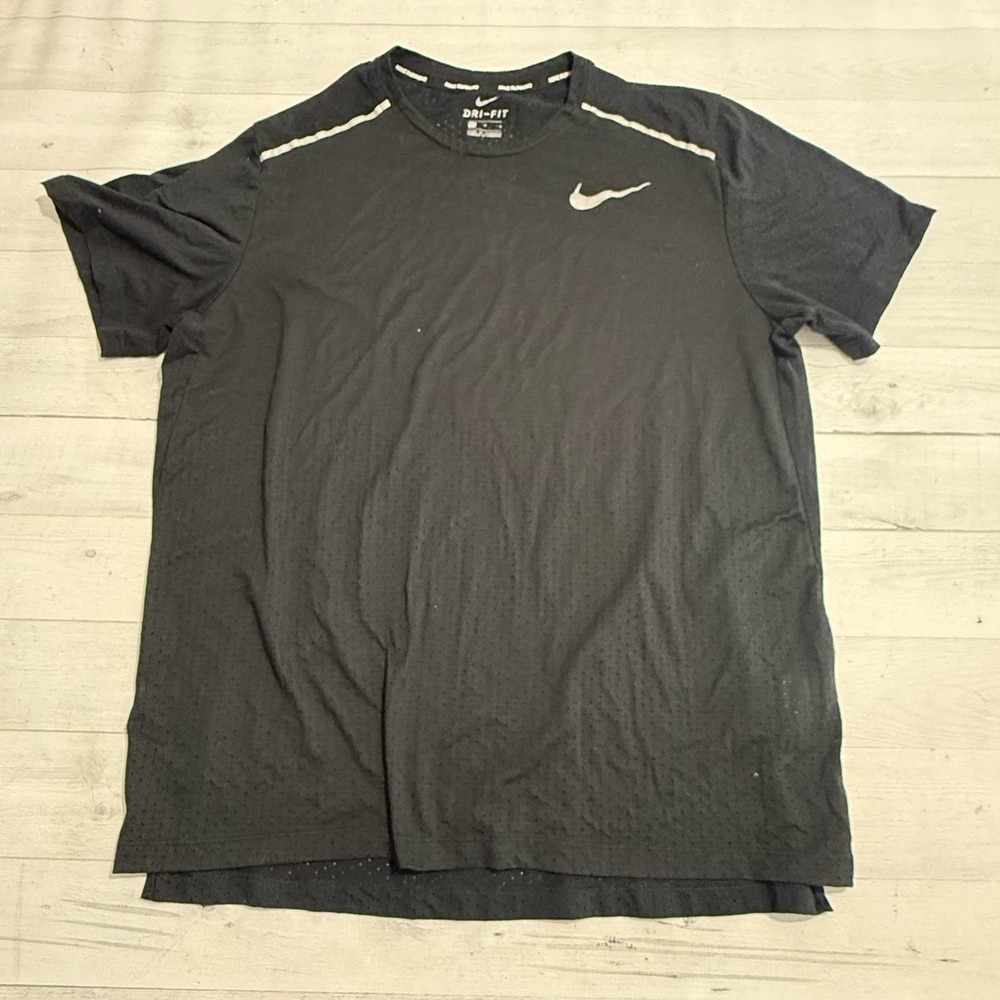 Nike Dri-FIT Athletic T-Shirt Black Short Sleeve Men's large